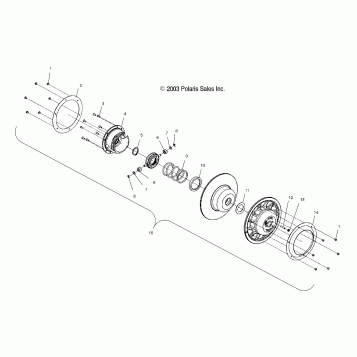 DRIVEN CLUTCH - S04NP7CS/7CSA/7CSB/7CSC/8CS/8CSA/8CSB/8CSC-S04NE7CS/8CS (4988438843D05)
