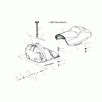 SEAT and GAS TANK - S04NJ5BS/A (4988558855A05)