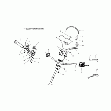 STEERING/HANDLEBAR (VERTICAL EDGE) - S04NJ5BS/A (4988558855B04)