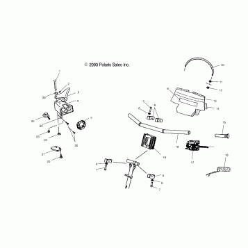 STEERING/HANDLEBAR (VERTICAL ESCAPE) - S04NJ5BS/A (4988558855B05)