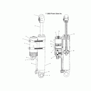 SHOCK (REAR TRACK) - S04NJ5BS/A (4988558855C08)