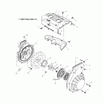 BLOWER HOUSING and RECOIL STARTER - S04NJ5BS/A (4988558855C13)