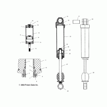 SHOCK (REAR TRACK)(M-10)(ACE) - S04NE5CS/S04NE6ES (4988618861D02)