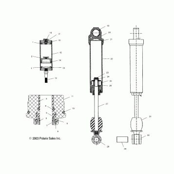 SHOCK (REAR TRACK)(M-10) - S04NE5CS/S04NE6ES (4988618861D03)