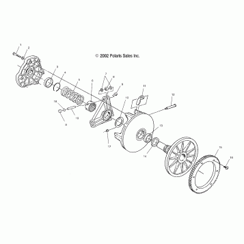 DRIVE CLUTCH (ELECTRIC START MODELS) - S04NP5CS/A/B/C/S04NE5CS/S04NP6ES/A/B/C/S04NE6ES (4988618861D05)