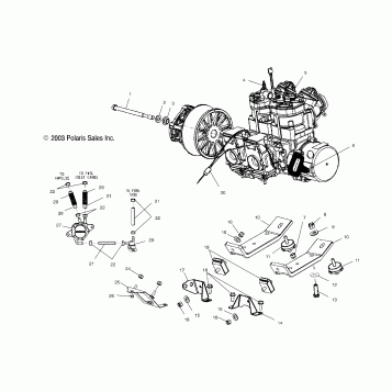 ENGINE MOUNTING - S04NP5CS/A/B/C/S04NE5CS/S04NP6ES/A/B/C/S04NE6ES (4988618861D11)