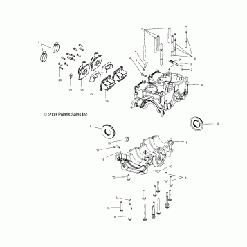 CRANKCASE - S04NP5CS/A/B/C/S04NE5CS/S04NP6ES/A/B/C/S04NE6ES (4988618861D12)