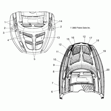HOOD FOAM/FOIL - S04SU4BS/BE (4988698869A09)