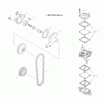 WATER PUMP/FUEL PUMP - S04SU4BS/BE (4988698869C09)