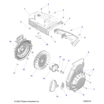ENGINE, BLOWER HOUSING and RECOIL STARTER - S25CED5TSL/TSU (C602414)