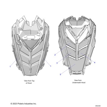 BODY, HOOD FOAM/SEAL - S25CED5TSL/TSU (C602383)