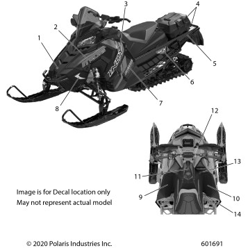 BODY, DECAL, BLACK SIDE PANEL W/RED ACCENT - S21EDE8RS (601691)