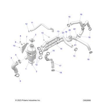 ENGINE, COOLANT BOTTLE AND HOSES - S24TDP9FS (C602695)