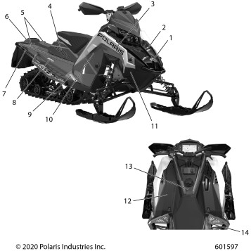 BODY, DECAL, TURBO SILVER SIDE PANEL W/BLUE ACCENT - S21TLC6RS/6RE (601597)