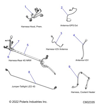ELECTRICAL, WIRE HARNESSES, HOOD/JUMPERS, GPS - S23TDH9FS (C602335)