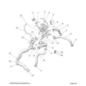 ENGINE, COOLING SYSTEM - S23TLP8RS (C602137)