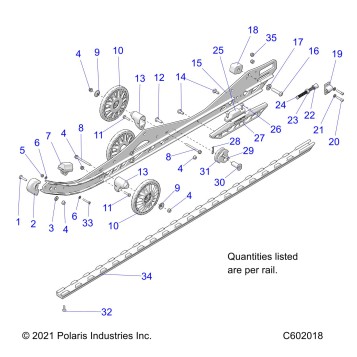SUSPENSION, RAIL BEAM LH/RH - S25TKL9BS (C601935)