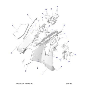 BODY, CONSOLE ASM. - S25AJE6RSN/6RSP (C602732)