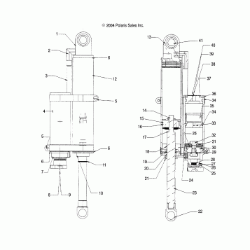 SHOCK REAR TRACK (WALKER EVANS) - S05MP8DS/DSA/DSB/DSC (4992569256D01)