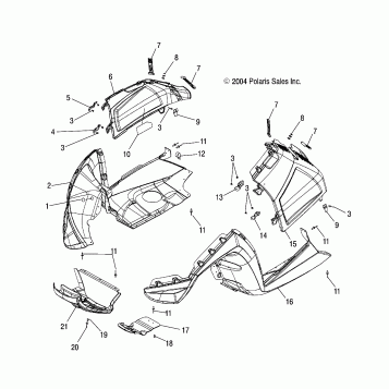NOSEPAN and SIDEPANELS - S05MX4CS/CE (4992589258A07)