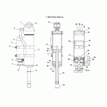 SHOCK REAR TRACK (WALKER EVANS) - S05MX4CS/CE (4992589258C07)