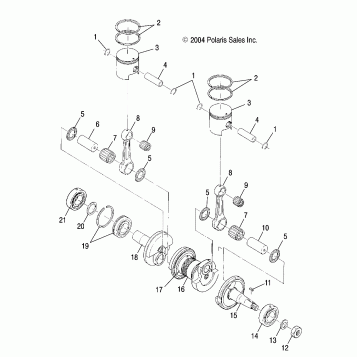 PISTON and CRANKSHAFT - S05NB4BS (4992609260C07)