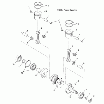PISTON and CRANKSHAFT - S05ND3AS (4992629262C05)