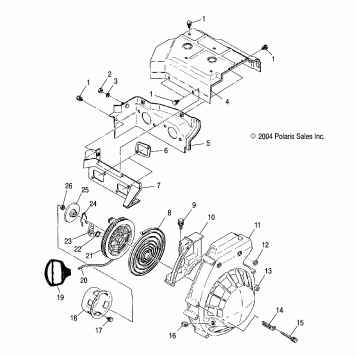 BLOWER HOUSING and RECOIL STARTER - S05ND3AS (4992629262C06)