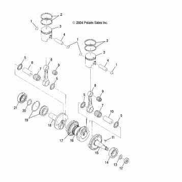 PISTON and CRANKSHAFT - S05ND4BS (4992649264C11)