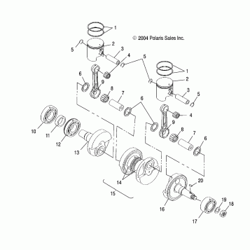 PISTON and CRANKSHAFT - S05ND5BS (4992669266C07)