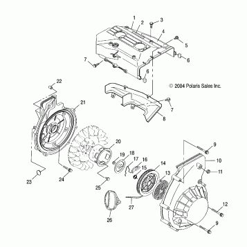 BLOWER HOUSING and RECOIL STARTER - S05ND5BS (4992669266C08)