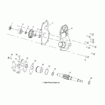 WATER PUMP/OIL PUMP - S05ND6ES (4992689268C13)