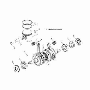 PISTON and CRANKSHAFT - S05ND6ES (4992689268C14)