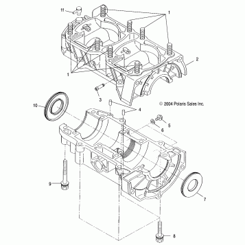 CRANKCASE - S05NP5BS/A/B/S05NE5BS/A (4992729272C11)