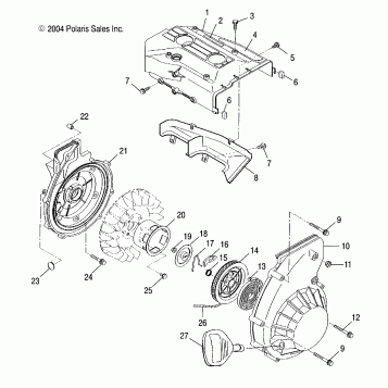 BLOWER HOUSING and RECOIL STARTER - S05NP5BS/A/B/S05NE5BS/A (4992729272C14)