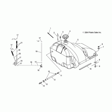 GAS TANK - S05NP5CS/A/B/NP6ES/A/B/NE5CS/NE6ES/NA6ES/EE (4992749274A07)