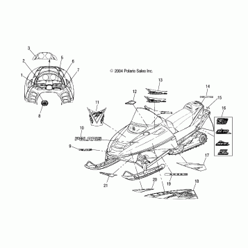 DECALS (WHITE HOOD) - S05NP5CS/A/B/NP6ES/A/B/NE5CS/NE6ES (4992749274A14)