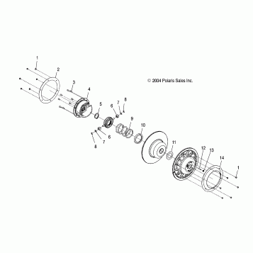DRIVEN CLUTCH - S05NP5CS/A/B/NP6ES/A/B/NE5CS/NE6ES/NA6ES/EE (4992749274D03)
