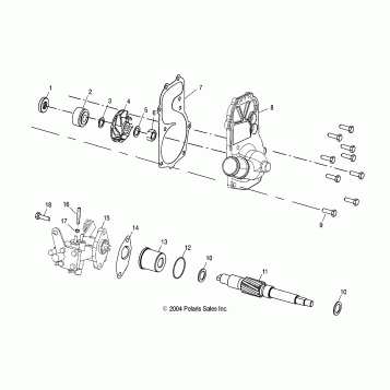 WATER PUMP/OIL PUMP - S05NP5CS/A/B/NP6ES/A/B/NE5CS/NE6ES/NA6ES (4992749274D14)