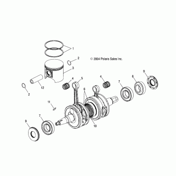 PISTON and CRANKSHAFT - S05NP5CS/A/B/NP6ES/A/B/NE5CS/NE6ES/NA6ES/EE (4992749274E01)