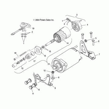 STARTING MOTOR - S05NP5CS/A/B/NP6ES/A/B/NE5CS/NE6ES/NA6ES/EE (4992749274E04)