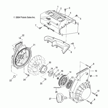 BLOWER HOUSING and RECOIL STARTER - S05NJ5BS/A (4992769276C12)