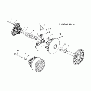 DRIVE CLUTCH (MANUAL START MODELS) - S05NK6ES/A-S05NK7CS/A-S05NL7CS/A-S05NK8CS/A-S05NL8CS/A-S05NM8CS/A (4992789278C02)