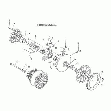 DRIVE CLUTCH (ELECTRIC START MODELS) - S05NK6ES/A-S05NK7CS/A-S05NL7CS/A-S05NK8CS/A-S05NL8CS/A-S05NM8CS/A (4992789278C03)
