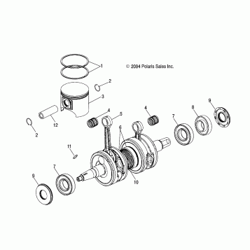 PISTON and CRANKSHAFT (600) - S05NK6ES/A (4992789278D02)