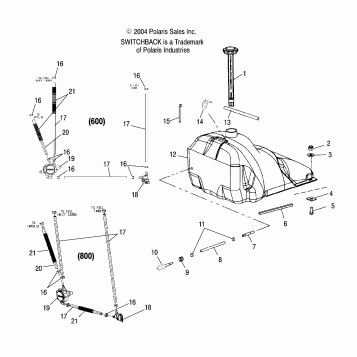 GAS TANK - S05NS6ES/ESA/S05NS8CS/CSA (4992809280A06)