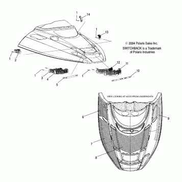 HOOD FOIL/FOAM - S05NS6ES/ESA/S05NS8CS/CSA (4992809280A11)
