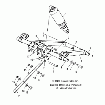 FRONT TORQUE ARM - S05NS6ES/ESA/S05NS8CS/CSA (4992809280B10)