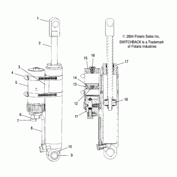 SHOCK (REAR TRACK) - S05NS6ES/ESA/S05NS8CS/CSA (4992809280C07)