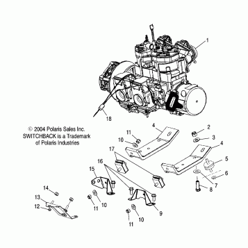 ENGINE MOUNTING - S05NS6ES/ESA/S05NS8CS/CSA (4992809280C08)